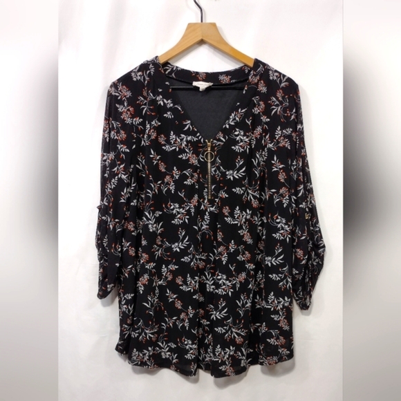 Siren Lily Tops - Siren Lily Floral Blouse Women's 3X Black Bobo Retro 90s Y2K Cottagecore Peasant